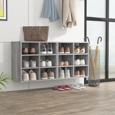 vidaXL - Schoenenkasten - 2 - st - 52,5x30x50 - cm - grijs - sonoma - eikenkleurig