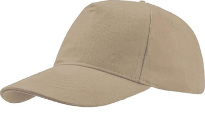 Atlantis Liberty Five Buckle Heavy Brush Cotton 5 Panel Cap (Khaki)