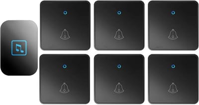 Draadloze Deurbel Set - Plug-in Bel - Bezoekers Ontvangen - Anti-Interferentie Werking - 300M Bereik - Zwart