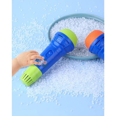 Kinderen's Microfoon Fysiek Echo Geluid Microfoon Instrument Muziek Verlichting Welsprekend Zingen Vroege Educatie Speelgoed blue