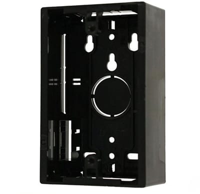 Backbox voor opbouwmontage, enkelbende, zwart, 4,8 cm