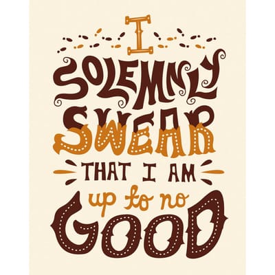 Harry Potter 'I Solemnly Swear' Art Print