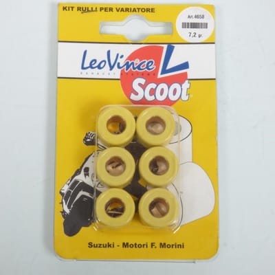 Galet rouleau de variateur Leovince pour Scooter Derbi 50 Atlantis 4T 2004 à 2009 17x12 7.2Grs Neuf