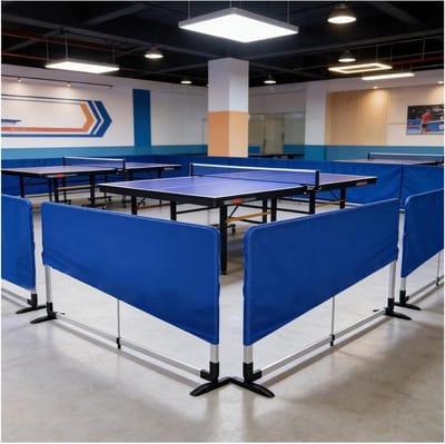 Tafeltennis Barrière - Pingponghek Balvanger - Spelonderbreking Voorkomen - Opvouwbaar en Verwijderbaar - 200x72cm - Zwart