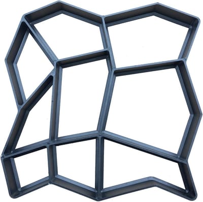 Betonmal Weg - Padmaker Vorm - Tuinpad Maken - Onregelmatig Ontwerp - 35 x 35 x 3.6 cm - Zwart