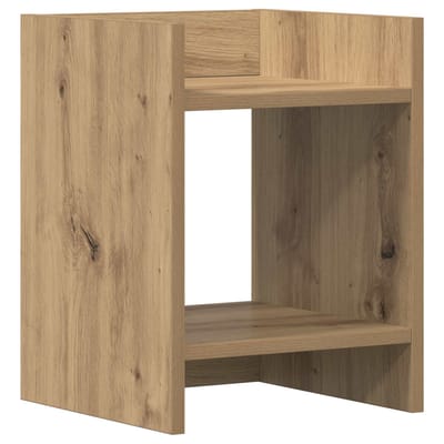 vidaXL - Plantenstand - Artisanaal - eiken - 30 - x - 30 - x - 40 - cm - Bewerkt - hout