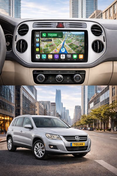 ADIVOX T1 9 inch geschikt voor VW Tiguan/Golf Plus 2007-2016 Android 15 CarPlay/Auto/Wifi/RDS/DSP/DAB+