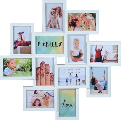 Fotolijst - Henzo - Friends Gallery - Collagelijst voor 12 foto's - Fotomaat 10x15 cm - Wit