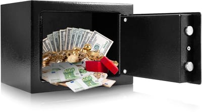 Dailygoods- Veiligheidskluis Brandwerend - Kluisje met Cijferslot - Kluis met Sleutel - Geldkluis - Duurzaam Staal - 2 Sleutels