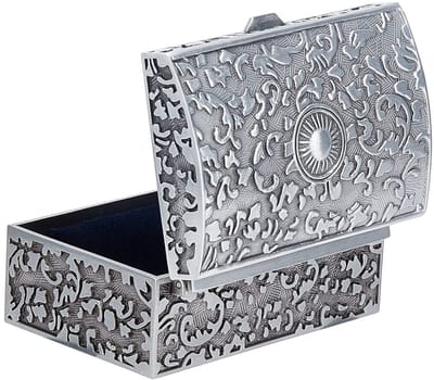 Allecto - Vintage Sieradendoosje - Antiek Zilver - Elegante Organizer - Sieraden Bewaren - Retro Stijl - Geschikt voor Dames