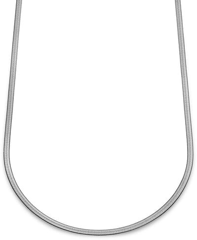 Essentials | 4 mm Zilverkleurige Ketting met Visgraatschakels