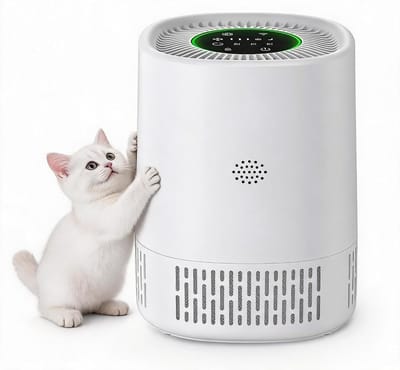 Slimme Luchtreiniger met App (WiFi) - H13 True HEPA-Filter & Ionisator - Tegen Hooikoorts, Pollen, Dierenharen & Geurtjes - Slaapmodus (24 dB) - Geschikt tot 15 m² - Wit