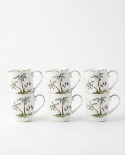 Pip Studio Jolie Mokken - Koffiekopjes met Oor - Koffiemok - Servies set van 6 - 200ml