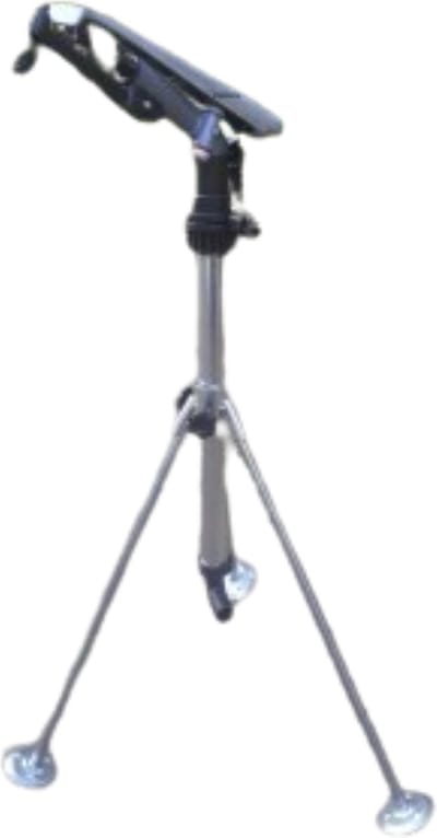 Zware driepoot met Geka koppeling 1 1/4" met Deltaline Regen Sectorsproeier, type R8/20 aluminium, 8,0 mm bereik 24 meter