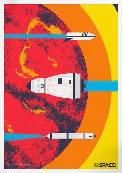 The Universe Is Waiting | Space, Astronomie & Ruimtevaart Poster | A3: 30x40 cm