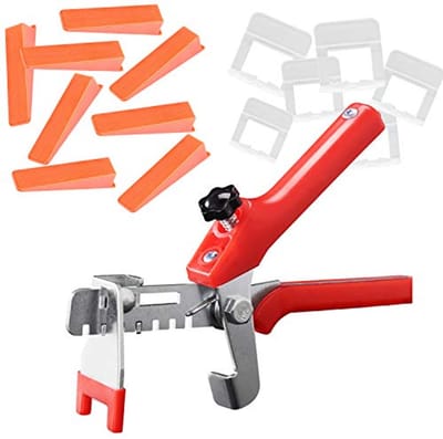 Nivelleersysteem voor tegels met tang en clips, herbruikbaar, voor het leggen van tegels (3-12 mm)
