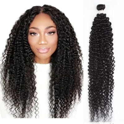 26 inches- Weave Bundel - Kinky Krullen- 100% Menselijk Haar- 1 Bundel- kleur Donkerbruin – Braziliaanse Remy Weave- Frazimashop - 60 cm