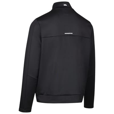 Trespass Heren Jay Quarter Zip Top met lange mouwen (Zwart)