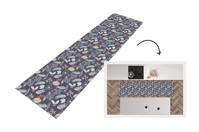 Keukenloper - Loper keuken - Planten - Bes - Winter - Patroon - 200x50 cm - Keukenloper vinyl