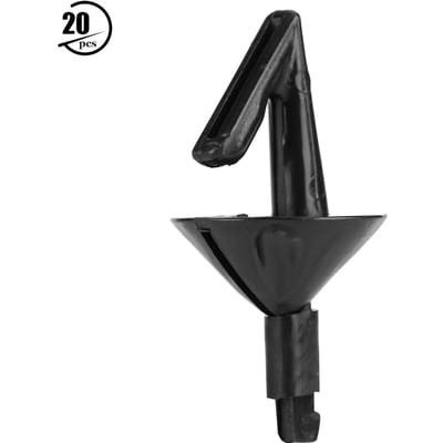 20 stuks Zwarte Kegelvormige Visgerei Lokaas Clip Accessoires black