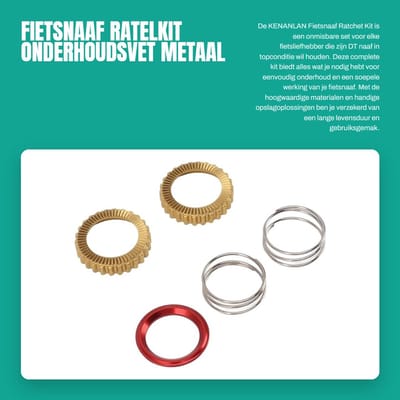 Dailygoods- Fietsnaaf Ratelkit Metaal - Aluminiumlegering - Onderhoudsvetkit - Ratel/veren - Opbergdoos - Stevig materiaal - Wielnaafratelset