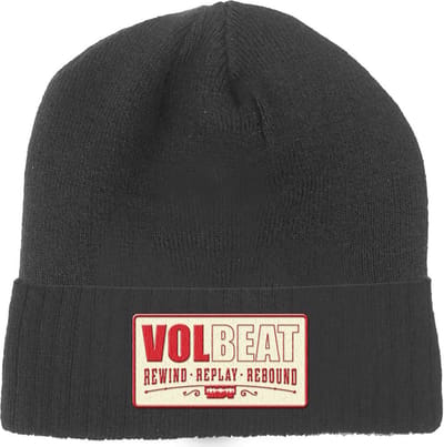 Volbeat Beanie Muts Rewind, Replay, Rebound Zwart