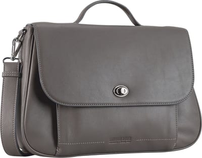 LEONHARD HEYDEN Leren Afzonderlijke gevallen Laptoptas met laptopvak Nizza Business Bag Taupe