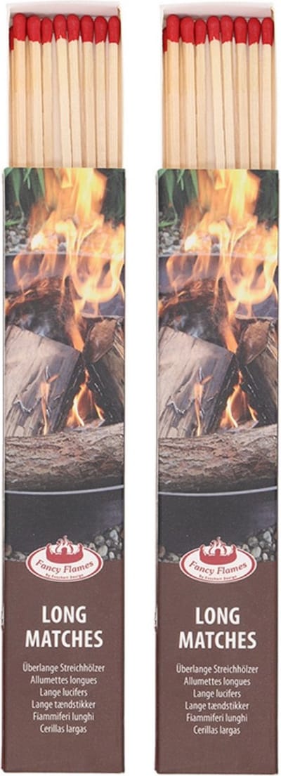 Fancy Flames BBQ/Barbecue lucifers - 20x - lange lucifers - 21 cm
