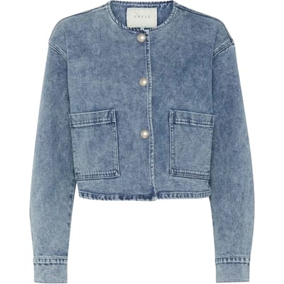 Kaffe Jas Kadoriana Denim Jacket 10509620 107702 Washed Blue Denim Dames Maat - 42
