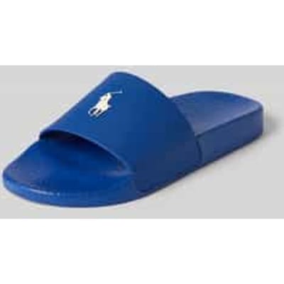 Badslippers met logo-applicatie