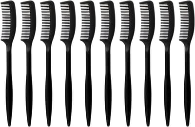 Wenkbrauw Wimper Kam - Grooming Tool - Dagelijkse Verzorging - Fijne Tanden Ontwerp - 8.8 cm Lengte - Zwart