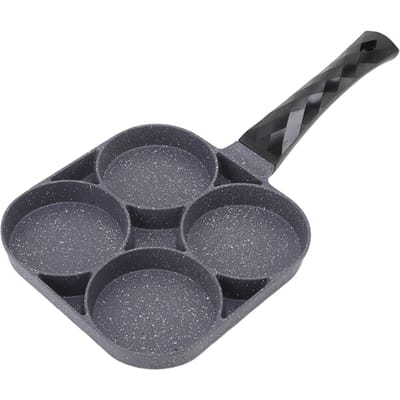 4 Gats Koekenpan Anti-aanbak Hittebestendig Omeletpan voor Pannenkoeken Burgers Keukenaccessoire voor L gray