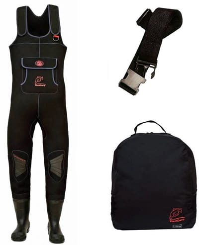 Behr Neoprene Waders Red Carp Size 41/42 + Bag + Belt - Waadpak