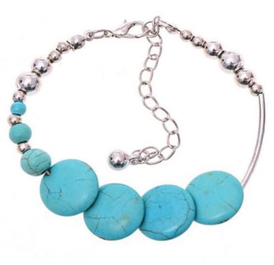 Fako Bijoux® - Armband - Turquoise - Schotels