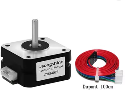 17HS4023 NEMA17 stappenmotor 42x42x23mm 2 fase 4,1V 1,0A met kabel