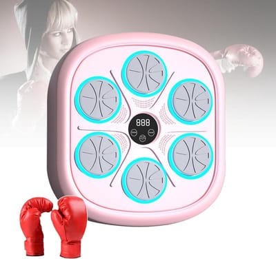 Muziek Boksmachine - Wand Boksdoel - Thuis Sporten - Slimme Bluetooth Muziek - 45x45cm - Roze
