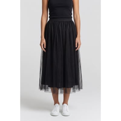 ARKET Jolivia Tulle Skirt Black Size: 36 | Midi Skirts Outlet | Dames | Zwart