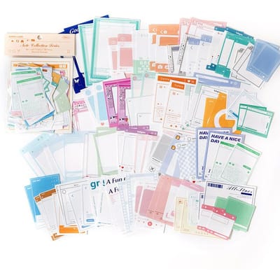 Lot de 100 feuilles de papier décoratif vintage pour notes, accessoires de scrapbooking, DIY