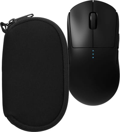 kwmobile computermuis hoes geschikt voor Logitech G Pro Wireless 1 hoesje - Muis beschermhoes met rits - Mouse case van neopreen in zwart