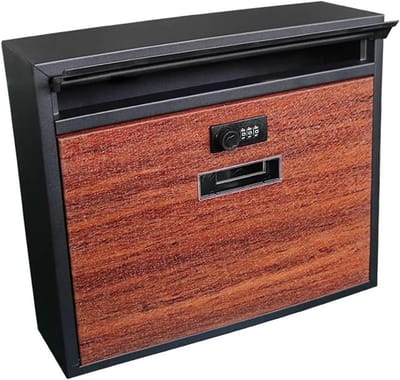 Brievenbus Muurmontage - Praktische brievenbus - Buitenpost - Combinatieslot - 36 x 9 x 31 cm - Antraciet