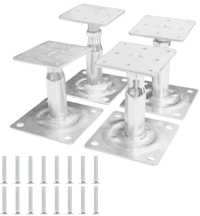 Verstelbare paaldragers voor hekken en pergola's - 100-140 mm - Set van 4