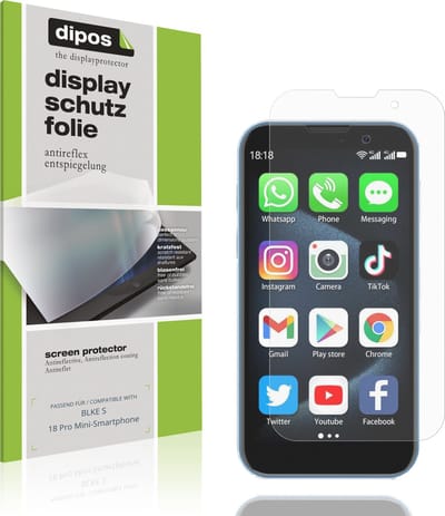dipos – 4x Matte Beschermfolie geschikt voor BLKE S 18 Pro Mini-Smartphone | Krasbestendige & antireflecterende Screenprotector Ultra-Thin