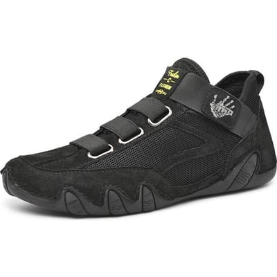 Neuf Heures Chaussures de Luxe en Cuir Véritable pour Homme Cuir Naturel Bande Élastique Chaussures pour Homme Respirantes Fait Main Zapatos De Hombre 7 noir