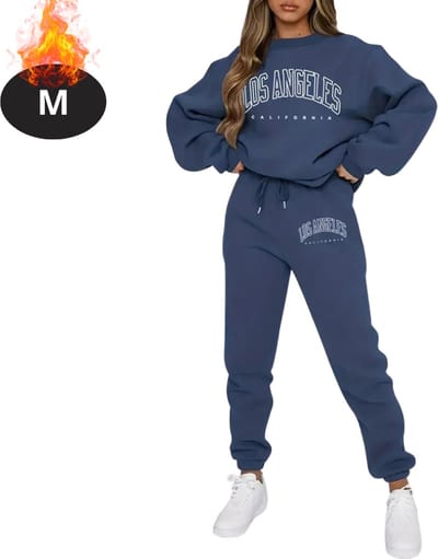 Nivard Joggingpak - Huispak - Volwassenen - Trainingspak - Comfortabel - Joggingsbroek - Tracksuit - Dames - Marineblauw - M