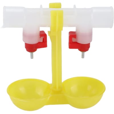 Dubbele Kippennipel Waterbak Drinker Automatische Hangende Drinkbekers voor Pluimvee 1/2 inch Pijp