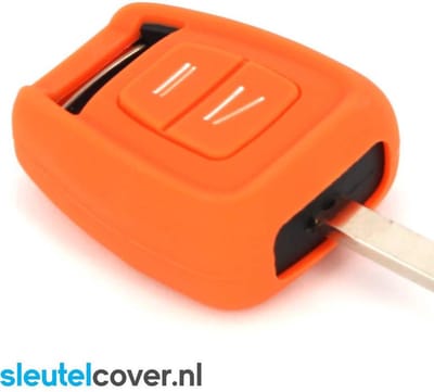 Autosleutel Hoesje geschikt voor Opel - SleutelCover - Silicone Autosleutel Cover - Sleutelhoesje Oranje