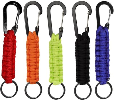 Dailygoods- Sleutelhanger 5 Stuks - Karabijnhaak - Paracord - Lanyard Clips - Aluminium/Polypropyleen - Duurzaam Ontwerp - Keychain