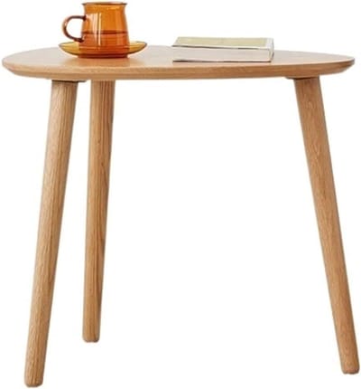 Houten bijzettafel - Kleine salontafel - Ruimte organiseren - Verstelbare pootjes - 55 x 46.7 cm - Eiken