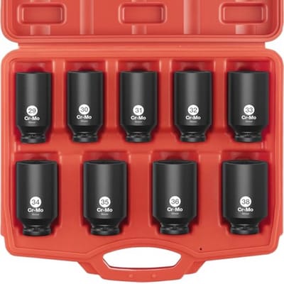 9-delige 1/2 inch Impact Socket Set 29-38MM
