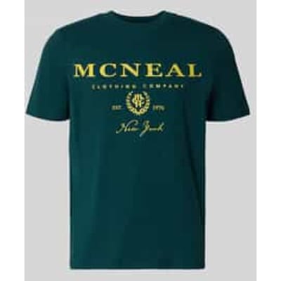 T-shirt met labelprint en ronde hals